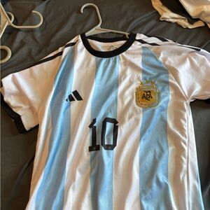 adidas Blue and White Striped Jersey